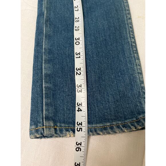 AMO Babe w/ hem denim jeans wash: thrifted with destroy size 26 - Picture 9 of 9